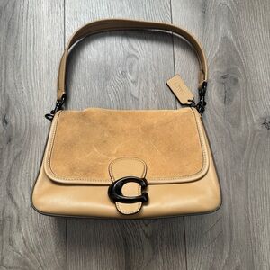 Coach Tan Leather Shoulder Bag